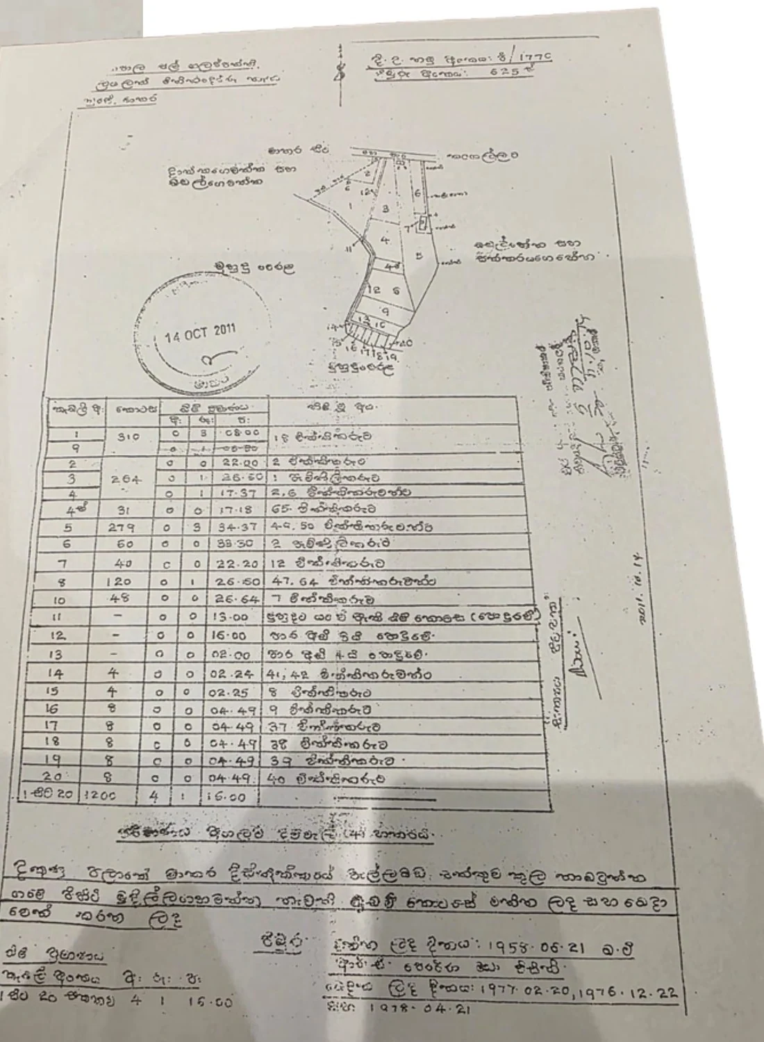 Registered survey plan for the property, filed 2011