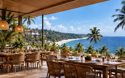 Dining on the terrace