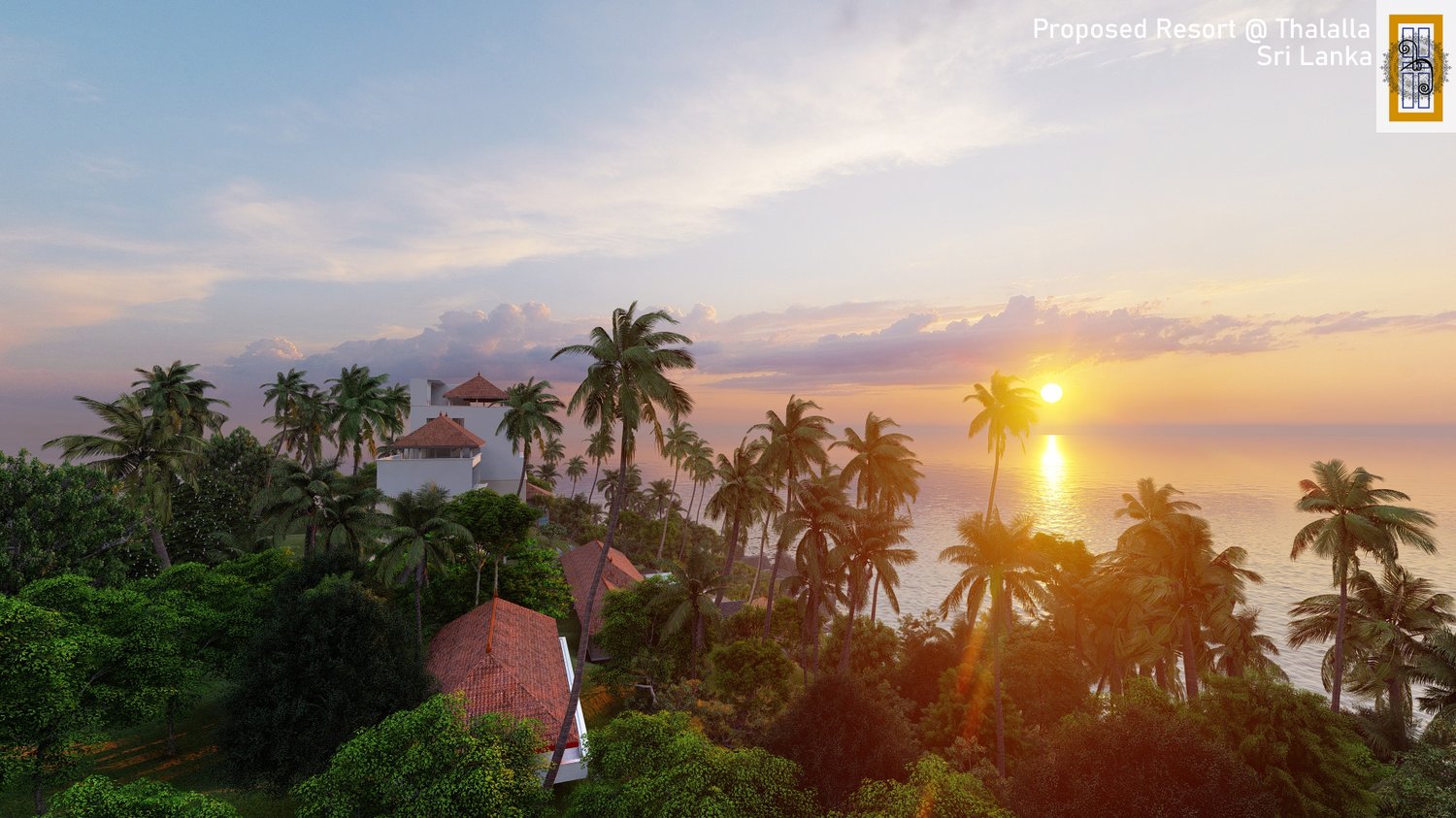Proposed full-scale hotel, view at sunrise